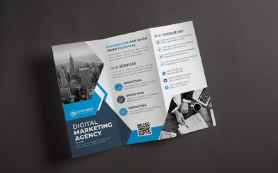 Corporate Business Tri Fold Brochure Cover Template Design