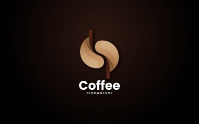 Création de logo dégradé de café
