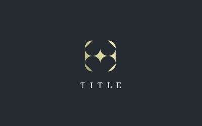 Elegante logo monogramma H Spark Shine Gold di lusso