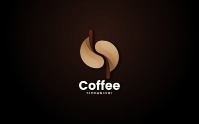 Logo-ontwerp met koffiegradiënt