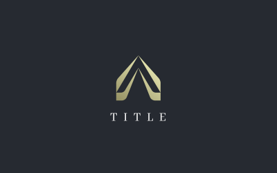 Luxury Elegant Letter A Peak Gold Monogram Logo