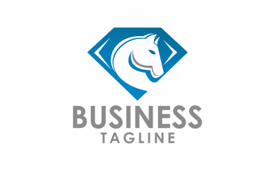 шаблон логотипа алмазной лошади