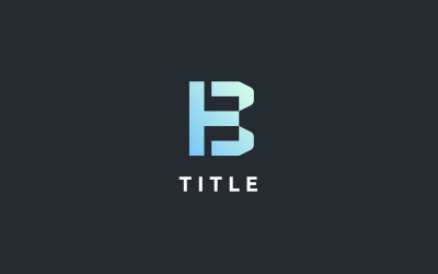 Canlı Geometrik B Blue Tech Gölgelendirme Logosu