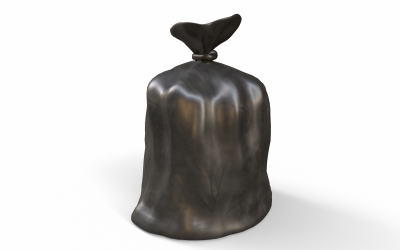 Çöp torbası Düşük poli 3D model