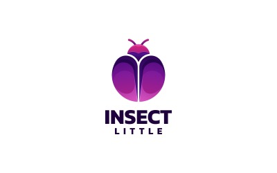 Estilo de logotipo de pequeño degradado de insectos