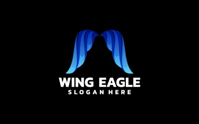 Estilo de logotipo degradado Wing Eagle