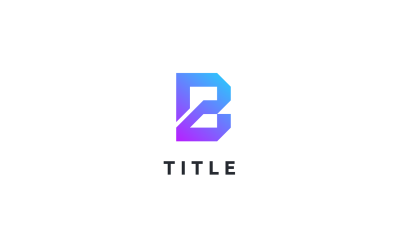 Helles geometrisches B-Shading-Tech-Monogramm-Logo