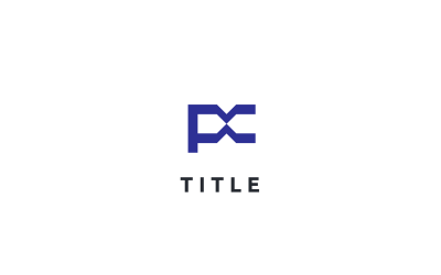Jasne geometryczne logo PC Tech Monogram