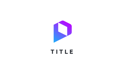 Lebendiges geometrisches P Edgy Tech Shading Logo