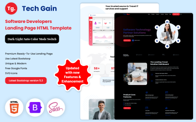 TechGain – Úvodní stránka vývojářů softwaru