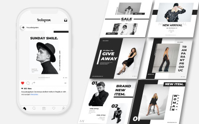 Vol.1 Шаблон поста в Instagram о моде
