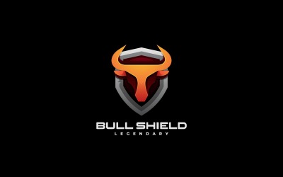 Bull Shield Logo mit Farbverlauf