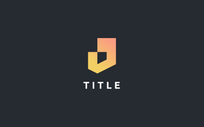 Çağdaş Geometrik J Tech Monogram Logosu