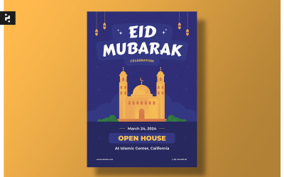 Eid Fitr Mubarak Flyer Template