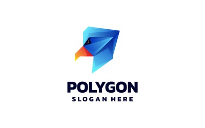Logo met laag polygradiënt eend