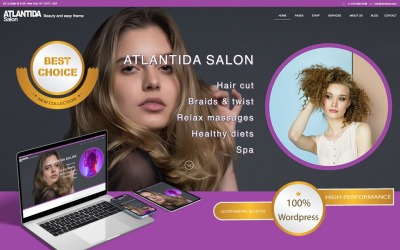 Atlantida Salon - Minimalist Wordpress Teması, Gutenberg Blokları ve Kolay Kurulum