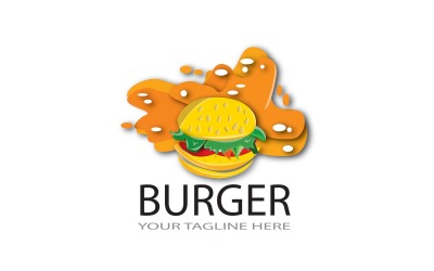 Burgerlogotyp för alla hamburgarerestauranger
