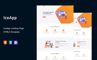 IceApp - Plantilla Bootstrap HTML5 de página de inicio de aplicación