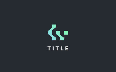 Lebendiges geometrisches KW Tech Shading Logo