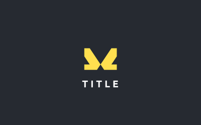 Сучасний асиметричний логотип M Tech Monogram