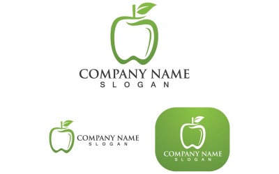 Apple Vector Logo Design Ikon Logotyp Mall V13