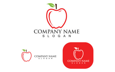 Apple Vector Logo Design Ikon Logotyp Mall V4