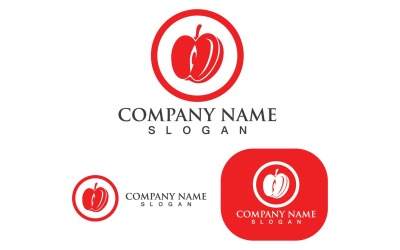 Apple Vector Logo Design Ikon Logotyp Mall V9