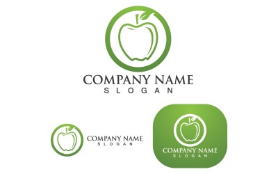 Apple Vector Logo Design Ikona Logo Szablon V12