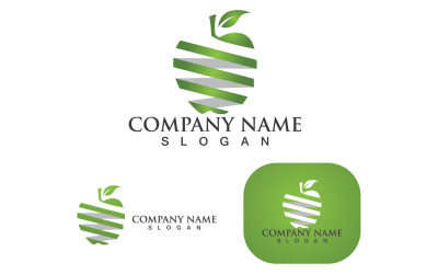 Apple Vector Logo Design Ikona Logo Szablon V6