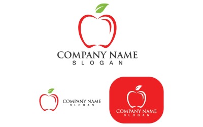 Apple Vector Logo Design Ikona Logo Szablon V8