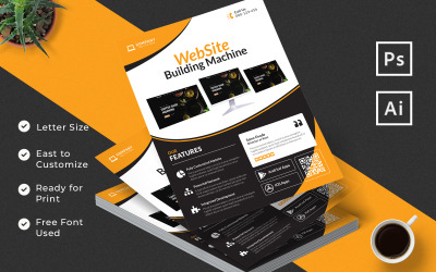 FREE Multipurpose Printable Business Flyer Corporate Template Photoshop &amp;amp; Illustrator