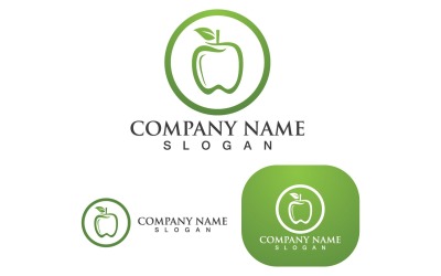Apple Vector Logo Design Ikon Logotyp Mall V21