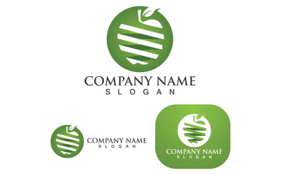 Apple Vector Logo Design Ikona Logo Szablon V17