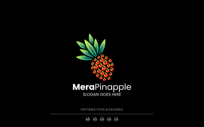 Logo-Stil mit Ananas-Farbverlauf