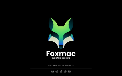 Logo-Vorlage mit Fox-Farbverlauf