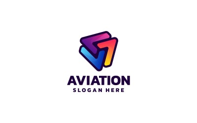 Stile logo gradiente aeronautico