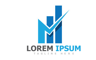 Szablon logo finansów Symbol biznesowy V