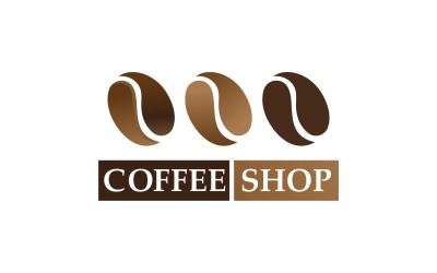 Coffee Bean-logo en symbool V19