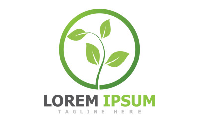 Foglia Verde Logo Natura Logo Vector V3