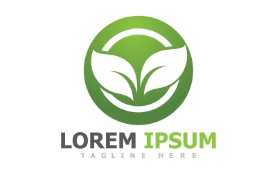 Foglia Verde Logo Natura Logo Vector V4