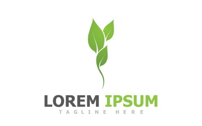 Foglia verde natura Logo Vector V25