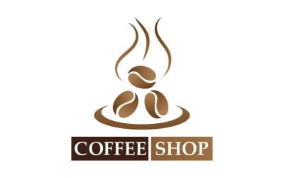 Koffieboonlogo en symbool V23