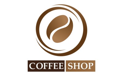 Koffieboonlogo en symbool V25