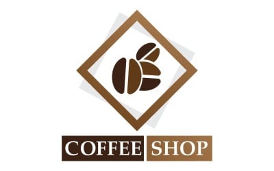 Koffieboonlogo en symbool V26
