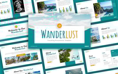 Wanderlust Traveling Presentation Многоцелевой шаблон PowerPoint