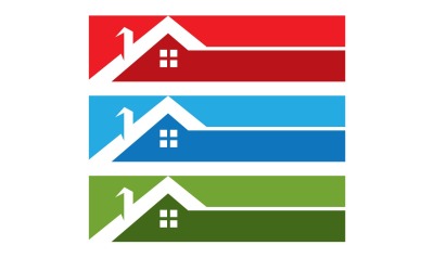 Casa e casa simbolo Logo Vector V12
