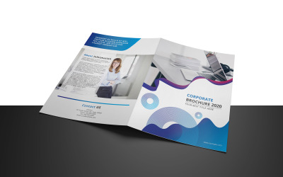 Corporate Bifold Brochure Szablon tożsamości korporacyjnej