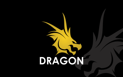Dragon soyut logo şablonu