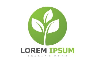 Leaf Green Logo Nature Logo Vector V11