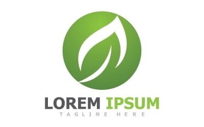 Leaf Green Logo Nature Logo Vector V22